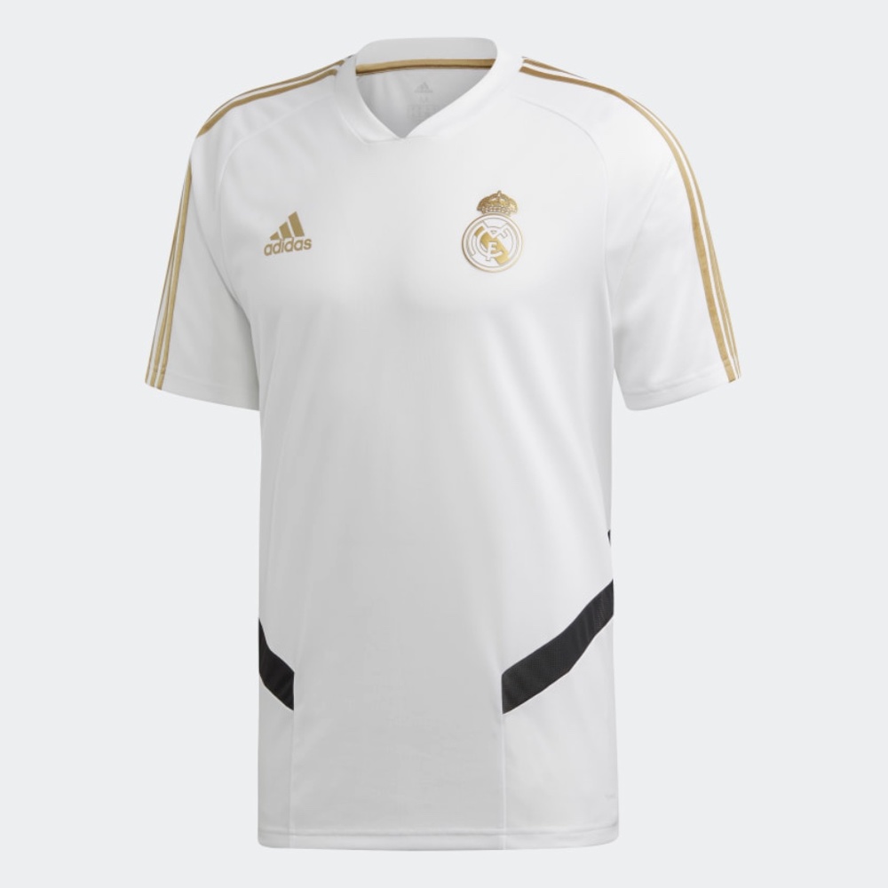 REAL AUTHENTIC MADRID TRAINING JERSEY WHITE & GOLD